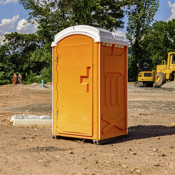 can i customize the exterior of the portable restrooms with my event logo or branding in Amelia